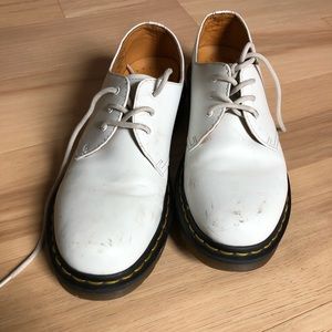 White Doc Martens loafers